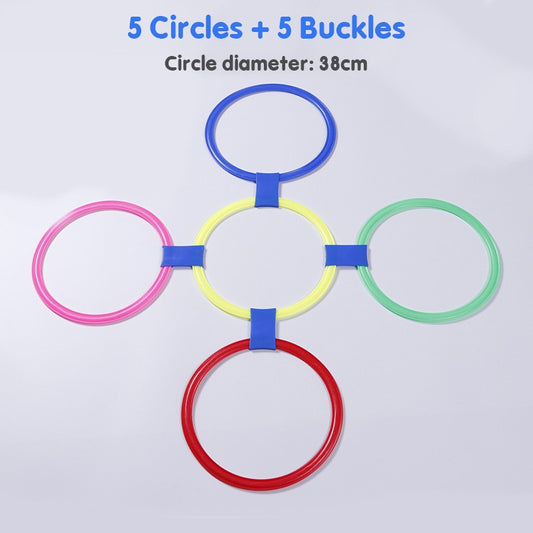 Children Brain Games Hopscotch Jump Circle Rings