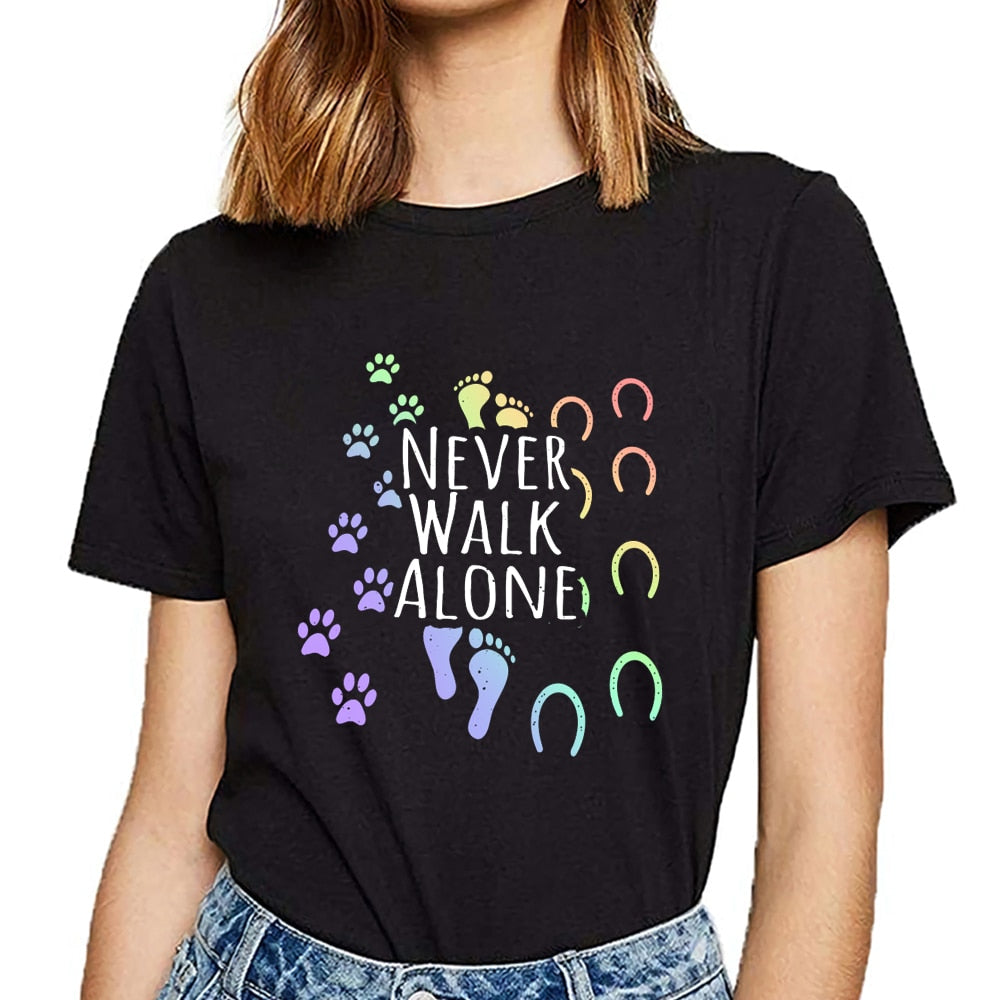 Never Walk Alone Paw T-shirt