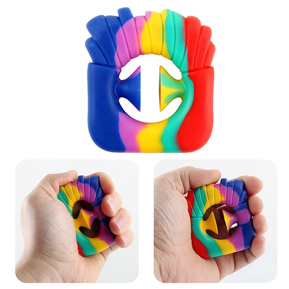 Silicone Rainbow Hand Snapper Toys