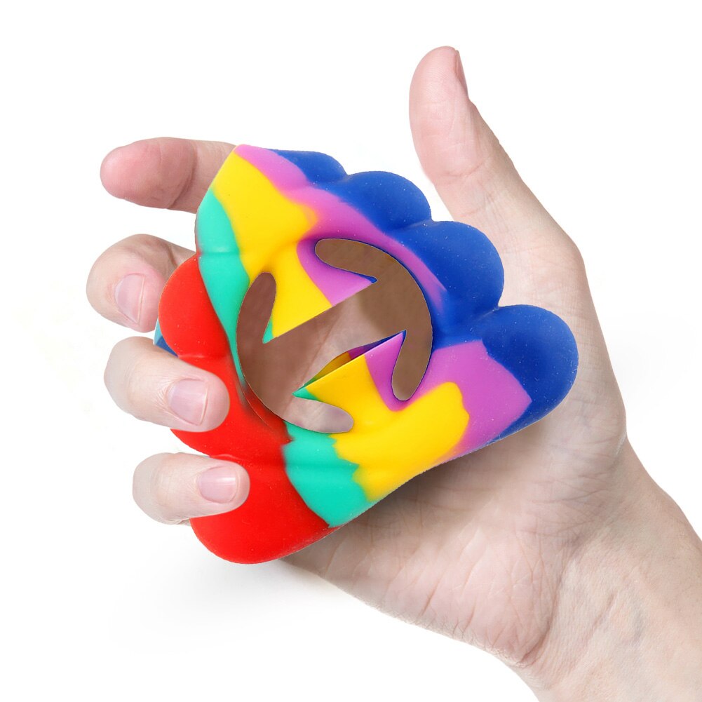 Silicone Rainbow Hand Snapper Toys