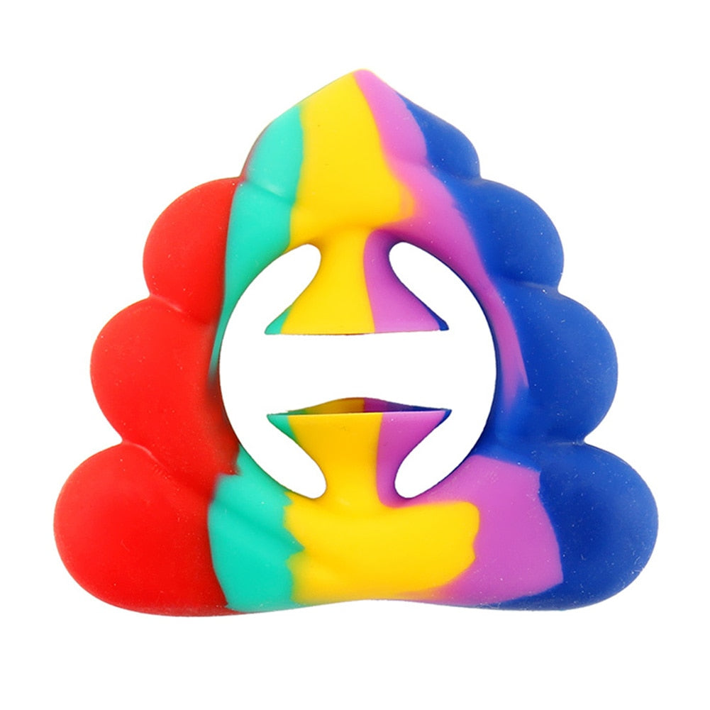 Silicone Rainbow Hand Snapper Toys