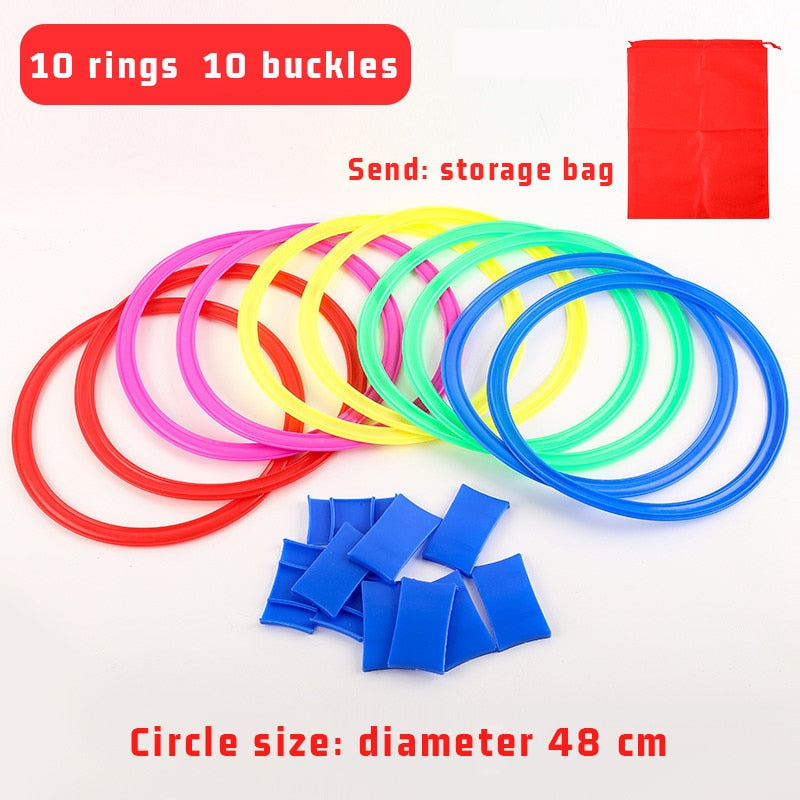 Children Brain Games Hopscotch Jump Circle Rings