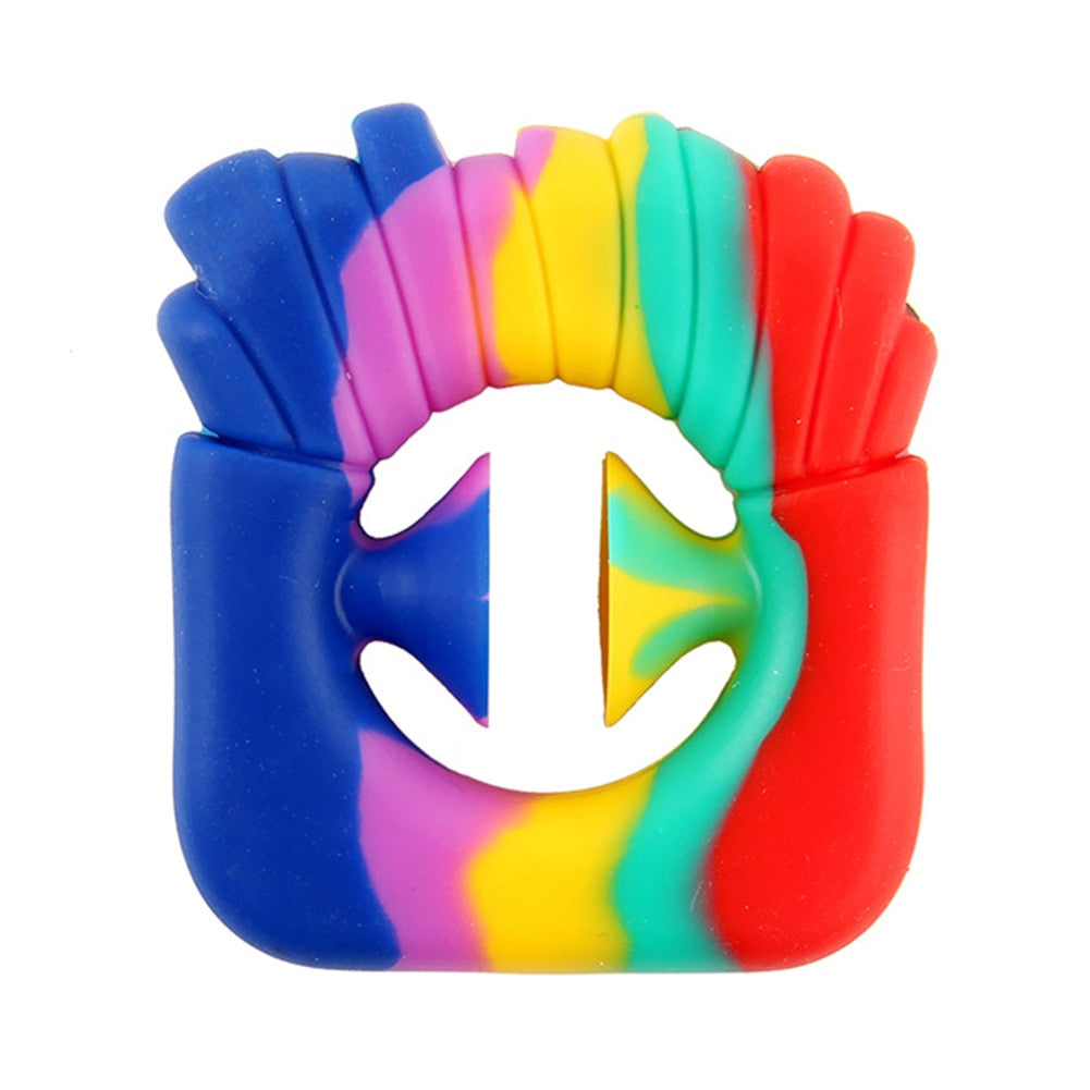 Silicone Rainbow Hand Snapper Toys