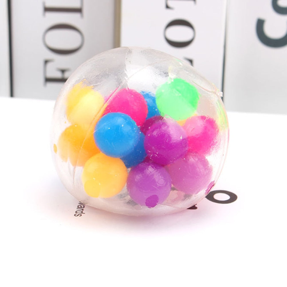 Clear Stress Colorful Ball Autism Mood Squeeze